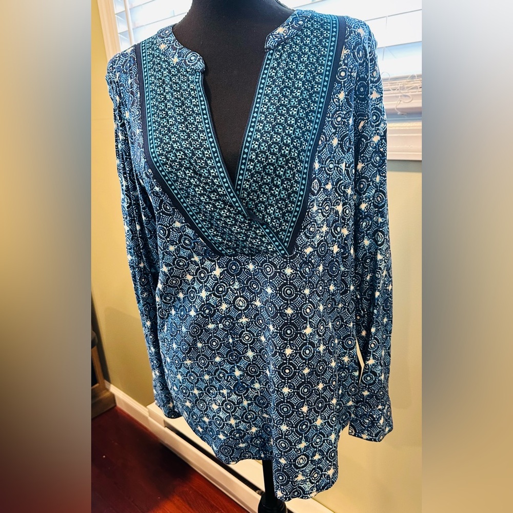 Michael Kors Blue Print Top